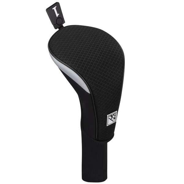 Lightweight Mesh Golf Driver Headcovers Big Teeth Golf Fairway Wood Hybird Head Covers Club Protecter Compatible with Taylormade Ping Anser Titleist (Driver Cover Black)
