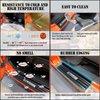 Rowa Door Sill Guards for Jeep 2018-2024 Wrangler JL JLU & 2020-2022 Gladiator JT, Carbon Fiber Pattern 304 Stainless Steel Door Entry Guard Full Coverage for Door Sill Protector (Patent Design)