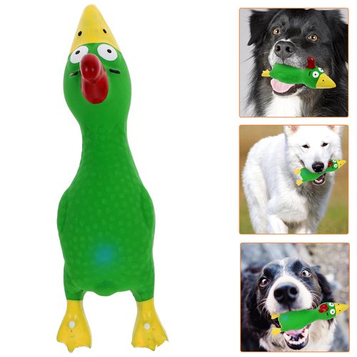 FRCOLOR Latex Chicken Squeaky Dog Chew Toy Interactive Toy for Aggressive Chewers Design for Playtime and Fetch Engaging Squeaky Sound