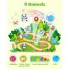 Vanmor Baby Car Toys for 12 Month Old Toys, Musical Playmat with 4 Animal Soft Pull-Back Vehiclefor 1 Year Old, Soft Baby Learning Toys 12-18 Months, 1st Birthday Xmas Gift for Toddlers