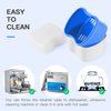 Denture Case Orthodontic Retainer Holder Mouth Guard Night Case, Denture Bath Cleaning Soaking Cup with Strainer and Lid (Blue)