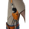 Barsony Saddle Tan Leather Vertical Cross Harness Shoulder Holster for Ruger LCR 38, 357 Right