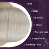 LaaVoo Nano Ring Hair Extensions Human Hair Platinum Blonde Nano Bead Hair Extensions Human Hair Silky Straight Blonde Nano Tip Hair Extensions Real Human Hair for Women 20 inch 1g/s 50packs
