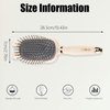 Roucerlin Rabbit Shape Hair Brush with Comb Cleaner for Fine Thick Curly Hair, Air Cushion Hair Comb, Hairbrush for Women Men, Hair Detangler Brush for Detangling Smoothing Massage