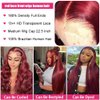 Amadaier Red Lace Front Wigs Human Hair 13x4 Straight Red Wig Human Hair 180% Density Red Frontal Wigs Human Hair Hd Lace With Baby Hair Virgin Human Hair Wig Pre Plucked (26Inch, 13x4 red wig)