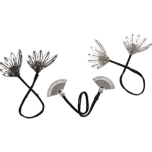 Leadigol Korean Style Hair Curler Girl Gift Ponytail Hairpin Fashion Headwear Butterfly Headgear Alloy Rhinestone Back Head Rope