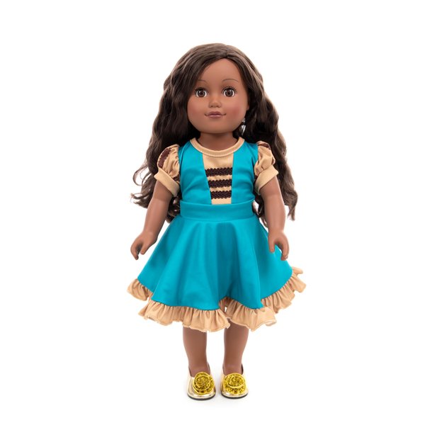 Little Adventures Twirl Princess Doll Dress - Doll Not Included - Machine Washable Child Pretend Play and Party Doll Clothes with No Glitter (Medieval Twirl)