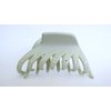 Generic Light gray hair claw clip with crystals for fine thin hair (Crystal choice: With crystals), 1 Count (Pack of 1)