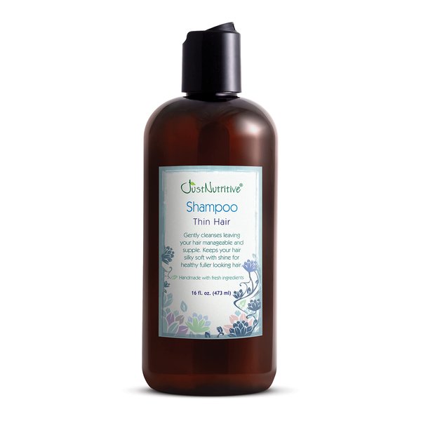 Just Nutritive Thin Hair Shampoo | Visibly Thicker Appearance | Natural Shampoo for Enhanced Volume 16 Fl Oz