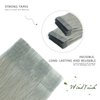 WindTouch Tape in Hair Extensions Silver Gray 100% Human Hair Extensions Straight 20 Pcs 20Inch #gray 50g