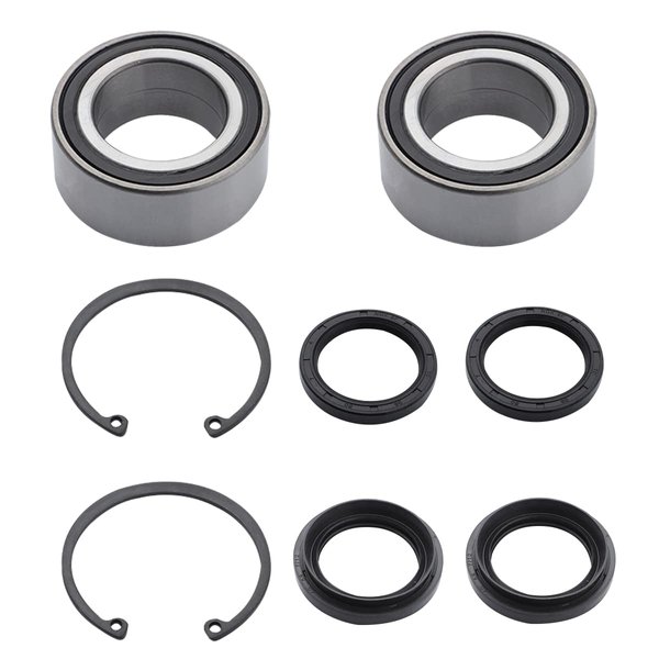 Kaloeou Wheel Bearings Front and Seals Fit for Foreman 400 TRX400/ 500 TRX500/ Rubicon 500 TRX500/ Rincon 650 TRX650 Rincon 680 TRX680 Replaces 91209-HN2-003 91256-HM7-003 91256-HP0-A01 94520-55000