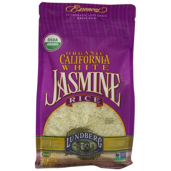 Lundberg Organic California White Jasmine Rice, 32 Ounce