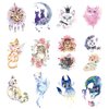 Father.son 12 Sheets Watercolor Cat Temporary Tattoos for Girls Kids, Cute Kitty Waterproof Fake Tattoos Body Art Sticker, Animal Birthday Supplies, Pet Lover Party Favors, Meow Arts and Crafts
