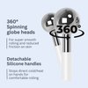 Ice Globes for Facials by Eli with Love - 360 Rotating Unbreakable Steel Ice Globes with Carry Case - Professional Esthetician Supplies - Ice Roller for Face and Eyes - Ideal Skincare Tool for Facials