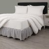 Martex Ruffled Bed Skirt - Easy Fit Lightweight 100% Microfiber Dust Ruffle - Ruffles for Queen Beds - Hotel Quality with 16 inch Tailored Drop - Grey Queen Bed Skirt (Queen, Grey)