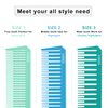3 Sizes Premium Highlighting Comb Set Professional Weaving Styling With Rat Tail Comb Nylon Teasing Heat Resistant For Hair Salon Barbershop Home(Blue/Green)