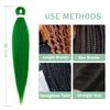 Green Braiding Hair Pre stretched 30 Inch 3 Packs Kanekalon Pre-stretched Braiding Hair EZ Braid Yaki Texture Synthetic Hair Extensions for Crochet Box Braids