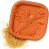 JBK Pottery Terra Cotta Brown Sugar Saver, Preserver, Brown Sugar Softener for Cookies, Dried Fruits and More! - Hummingbird Design