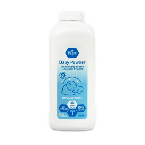 MED PRIDE Hypoallergenic 22oz Baby Powder 100% Talc Free with Aloe Vera & Vitamin E- Pure Cornstarch Absorbent Baby Powder for Moisture Protection, Diaper Rash & Chaffing- Paraben-Free