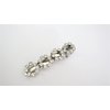 Small crystal circles metal alligator hair clip for fine thin hair