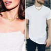 COOLSTEELANDBEYOND Mens Women Steel Gold Color Foxtail Wheat Chain Necklace, Screw Anchor Shackle Nautical Sailor Clasp