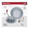 Satco S11833R1, 6.7 Watt; Dimmable LED Downlight Retrofit; 4 Inch; CCT Selectable Warm White to Natural Light; 120 Volts; Brushed Nickel Finish; Residential and Commercial Use