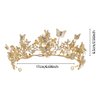 Butterfly Flower Tiara, Rhinestone Pearl Bride Crown Hairband, Wedding Birthday Party Jewelry Hair Accessories