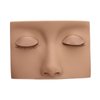 Lash Mannequin Head, Removable Silicone Replacement Eyelash Mannequin Head, Lash Extension Training Practice Head Eye Lash Extension for Lash Practice Makeup Eyelash Extensions (Light Brown)