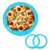 QTECLOR Adjustable Silicone Pie Crust Shield Pie BPA-free Protectors Cover Kitchen Tool for Baking Pie Pizza, Fits 8-11.5 Inches Pie (Blue-2pcs)