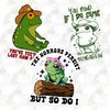 Funny Frog Sticker Set – 3 Pack of 2” Vinyl Decals – Y’All Mind If I Do Some Lollygagging, You’ve Yee’d Your Last Haw, The Horrors Persist But So Do I – Waterproof, Easy to Peel, Aesthetic Meme Gift