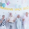 Awesome Since 1932 Banner Pre-strung Happy 92nd Birthday Banner Gold Glittery 92 Ninety Two Years Old Birthday Party Decorations for Men Women