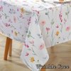 Spring Summer Outdoor Tablecloths With Umbrella Hole,Zipper Rectangle 60x84 Inch, Washable Reusable Watercolor Floral Table Cloth, Spill Proof Pastel Flower Fabric Table Cover For Picnic Party Patio