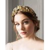 Chargances Goddess Leaf Headband Costumes Gold Leaf Branch Hair Band Crown Bridal Wedding Headpiece Bohemia Leaf Hairpiece for Women and Girls (Rose Gold)