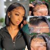 Nadula Bye Bye Knots Bob Wig Human Hair Pre-Bleached Invisible Knots 7x5 HD Lace Front Put on and Go Glueless Short Bob Wigs Pre Plucked Pre Cut Hairline 180% Density 10inch