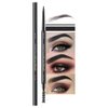 Waterproof Dual-Sided Fine Tip Brow Pencils Pack,Ultra-Fine Mechanical Pencil,Draws Tiny Brow Hairs, Defines, Fills Brows, Shapes, Contours, Combs, (Pack of 1)-Black