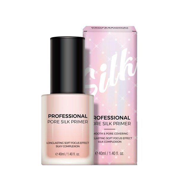 PS.PRETTYSKIN Professional Pore Silk Makeup Primer for Face 40ml /1.40fl.oz. Long-Lasting, Non-Sticky for Pores, Fine Wrinkles Cover, Titanium Dioxide (Pore Primer)