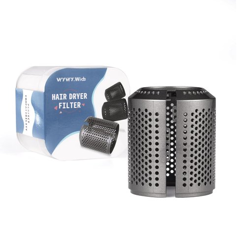 Upgraded Hair Dryer Filter Replacement for Dyson Supersonic HD01 HD03 HD08 Hair Dryer Attachment, Hair Dryer Outer Filter Repair Accessories (Metallic Gray)