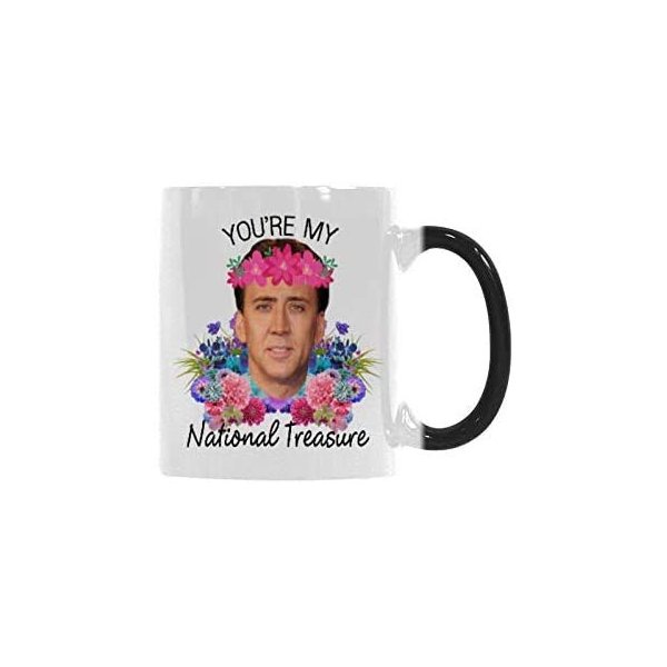 SCSF You're My National Treasure Morphing Coffee Mugs Heat Reveal Color Change Mug Christmas Mug For Men11 Ounces