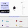 Rustark 40 Pcs Black Crystal Hair Pins Rose Flower Rhinestone Hair Clips U Shaped Hair Pins Bobby Pins Bun Hairpins for Wedding Bridal Women Hair Jewelry Accessories with Storage Case