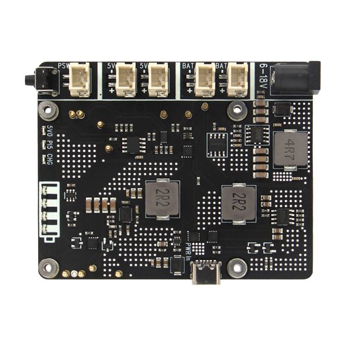 Geekworm X1203 5V UPS Shield for Raspberry Pi 5| Max 5.1V 5A Output|Wide 6-18V Input|Auto Power On|Safe Shutdown|Power Loss Detection