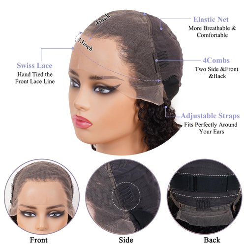 Tinashe Short Curly Pixie Cut Bob Wigs Human Hair Glueless Short Curly Bob Wig Pre Plucked 13X4 Lace Front Wigs Human Hair Pixie Cut Lace Front Wigs For Black Women (10inch, Pixie Cut Bob Wig)