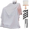 Professional Barber Cape with Adjustable Metal Clip Hair Cutting Cape Haircut Cape Salon Cape Hairdressing Cape Neck Duster Brush Hair Comb Hair Clips Set