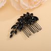 Rumtock Black Hair Comb for Wedding Brides Bridesmaid Women Girls Handmade Hair Accessories Side Headpiece (Black)