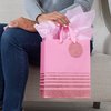 Hallmark 9" Medium Gift Bag with Tissue Paper (Pink Glitter Stripes) for Valentines Day, Birthdays, Baby Showers, Bridal Showers or Any Occasion