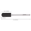 PANA Smooth Top Small Barrel 3/32" Shank Size - (DLC Black, Coarse Grit) - Fast remove Acrylic or Hard Gel Nail Drill Bit for Manicure Pedicure Salon Professional or Beginner