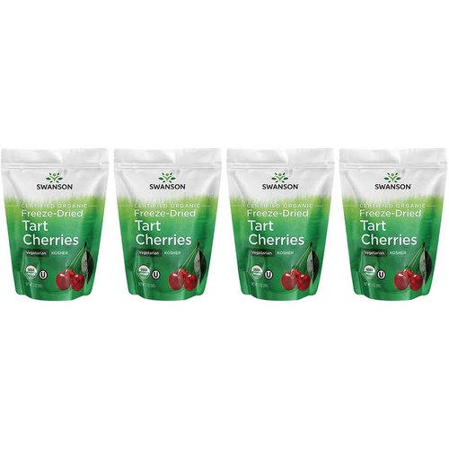 Swanson Certified Organic Freeze-Dried Tart Cherries 2 oz Pkg 4 Pack