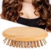 Haosie Massage Hair Brush, Detangling Hairbrush, Wood Bristle Hair Brush, Mini Hairbrush, Scalp Care Comb, Massage Comb, Wooden Hair Brush No Handle Round Air Cushion Brush Comb for Women Men(Comb)
