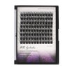 Dedila 96pcs Wide Stem Dramatic Volume Eye Lashes Extensions D Curl Black Soft Individual False Eyelashes Cluster Makeup Toos (18mm)