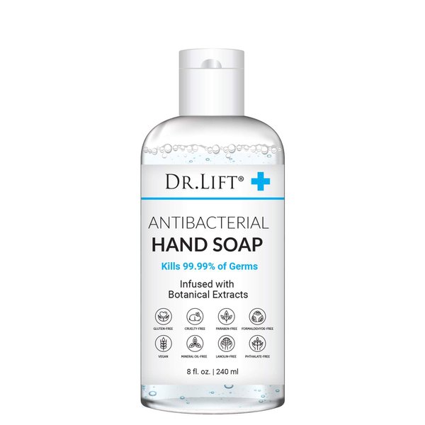 DR. LIFT Antibacterial Hand Soap, 8 oz - Gentle & Effective