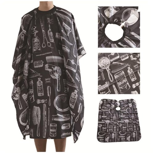 Hair Cutting Barber Cape Pro Salon Hairdressing Hairdresser Gown Barber Cloth Apron for Adults,for Styling Coloring Hair, Waterproof Hair Cutting Cape with Adjustable Snap Closure 120 * 140CM